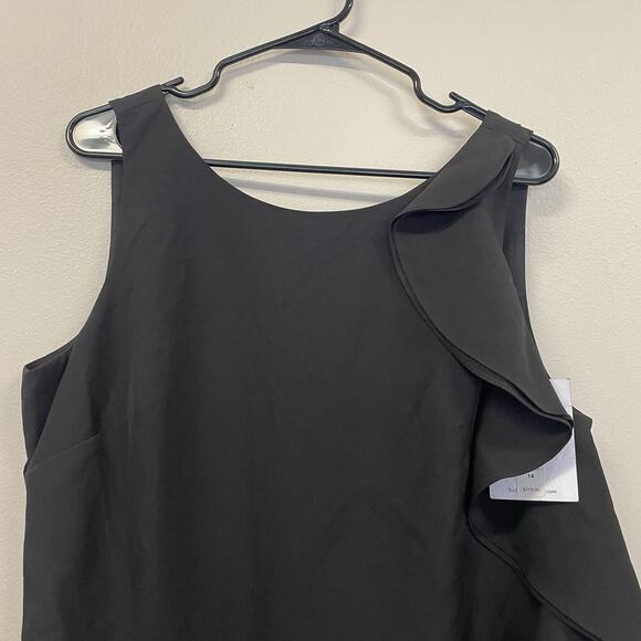 Belle Badgley Mischka Allison Side Ruffle Jumpsuit Size 14 NWT - Picture 2 of 9